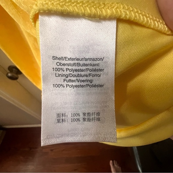 NWT DKNY Butter Yellow Dress Floral Halter Twist Waist Midi A-Line Sleeveless, 8 - Picture 7 of 13